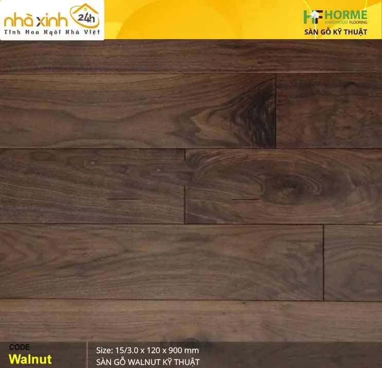 Sàn Gỗ Walnut Kỹ Thuật